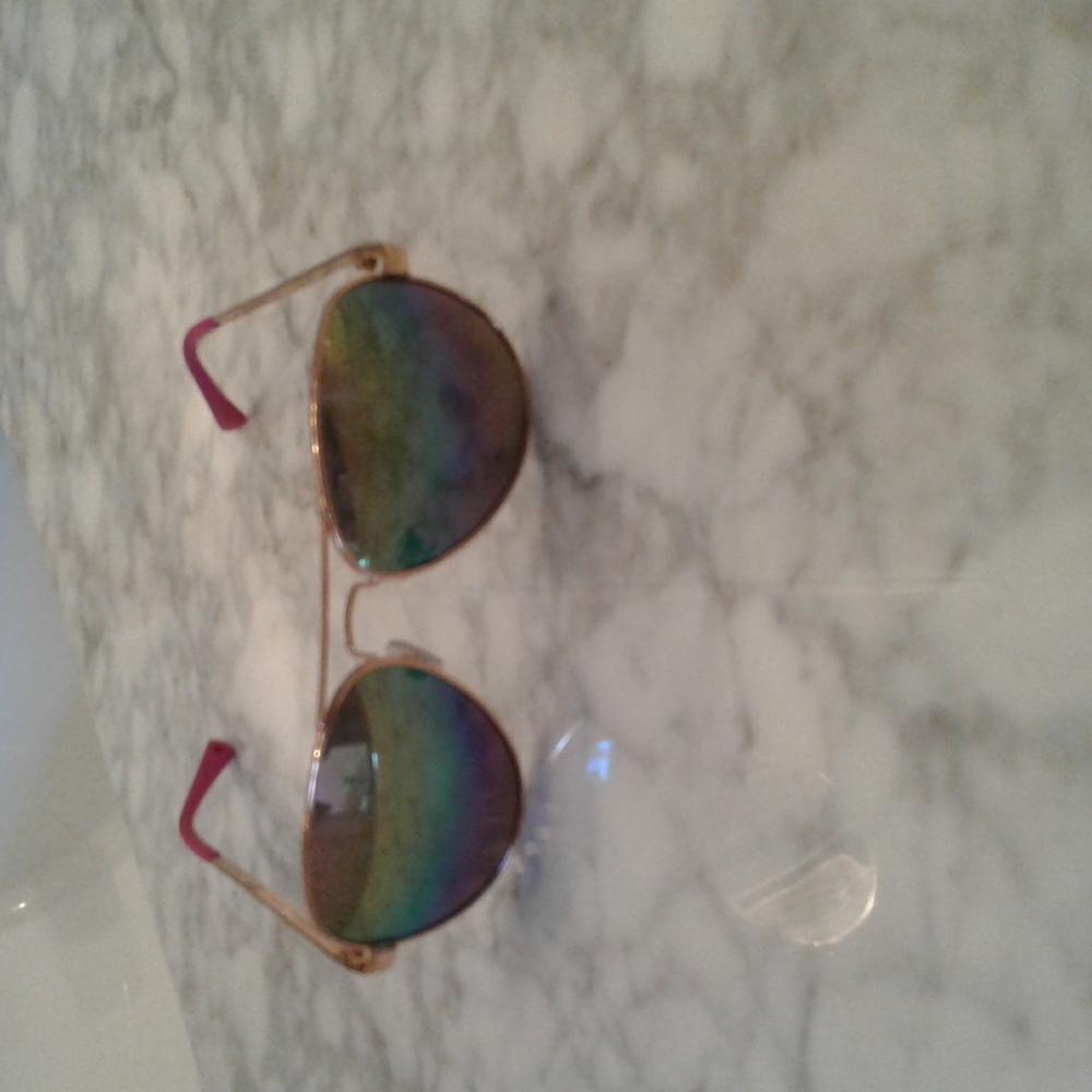- - Juicy couture rose gold aviator sunglasses with ombre mirrored lenses